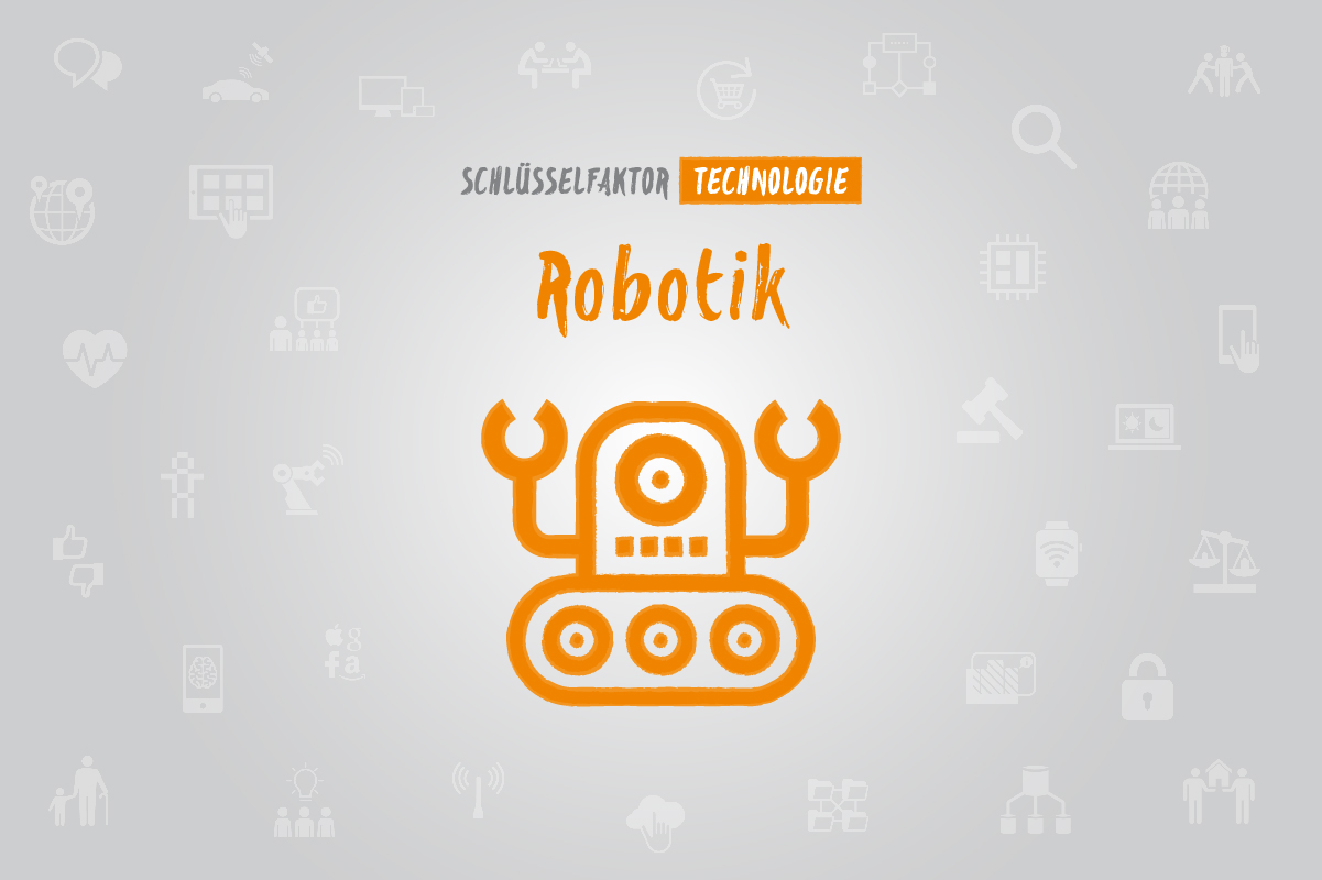 Der Begriff Robotik umfasst die Entwicklung, Gestaltung, Steuerung, Produktion und den Betrieb von Robotern.